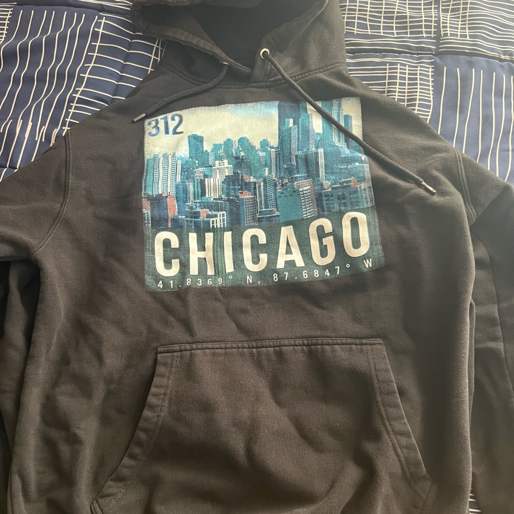 Black Chicago Skyline Hoodie